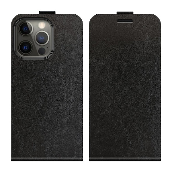 Flipcover med kortholder til iPhone 13 Pro - Sort Black