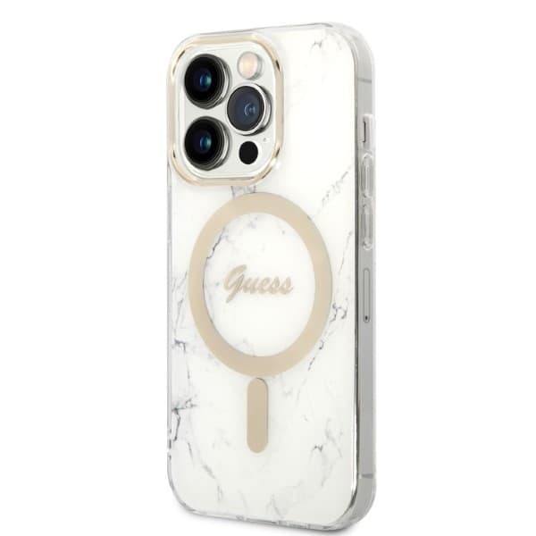Guess Mobilskal till iPhone 14 Pro MagSafe MagSafe Marble