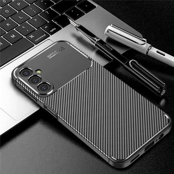Galaxy A24 4G Mobilskal Carbon Fiber - Svart Svart