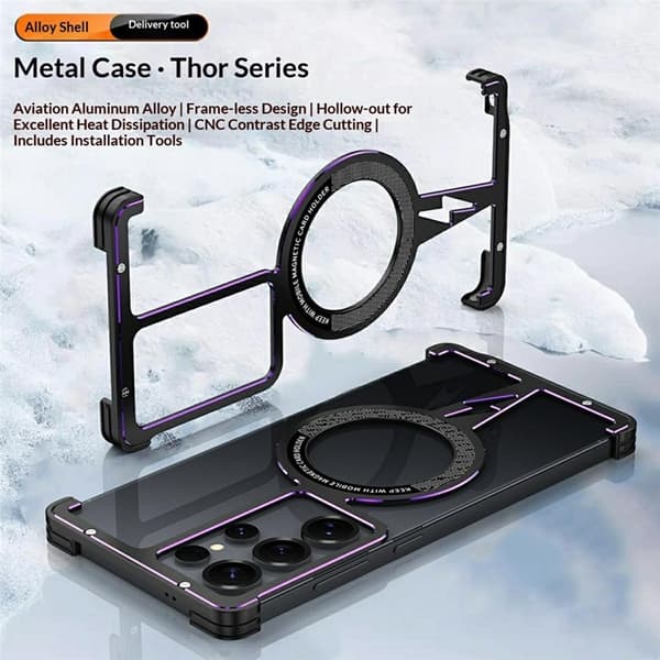 Mobilskal till Galaxy S25 Ultra MagSafe Bumper Frameless Lila