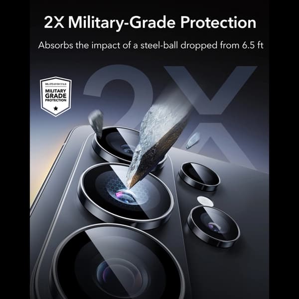 [2-pakke] ESR objektivdæksel hærdet glas til Galaxy S26 Ultra - sort Svart