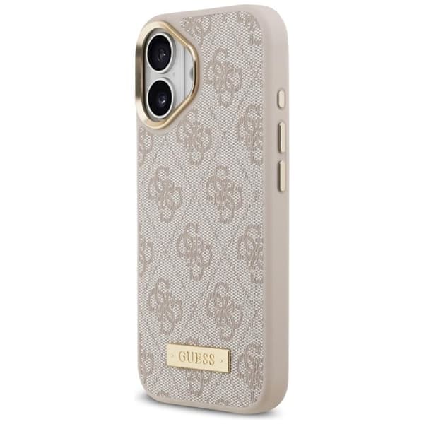 Guess Mobilskal till iPhone 17 MagSafe 4G Logo Plate - Rosa Rosa