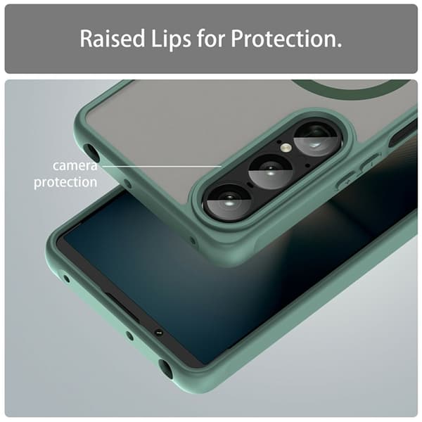 Mobilskal till Sony Xperia 1 VII MagSafe MagSafe Shockproof - Grön Grön