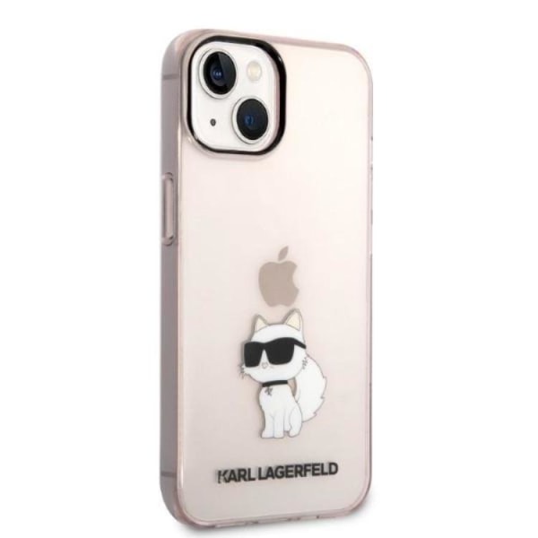 Karl Lagerfeld iPhone 14 Skal Ikonik Choupette - Rosa
