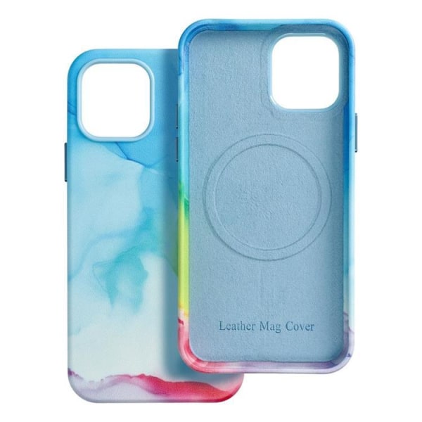 iPhone 14 Pro Magsafe Mobilcover Læder - Multicolor Splash