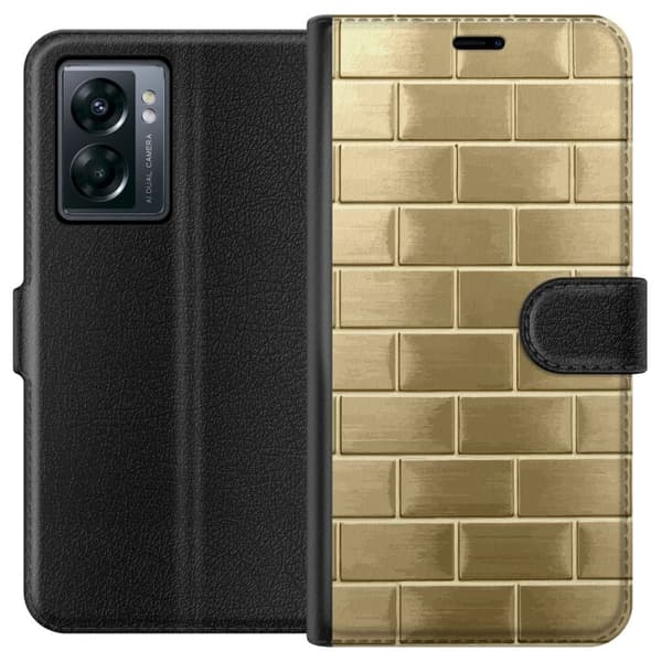 Plånboksfodral till OnePlus Nord N300 med Gyllene Murstenar