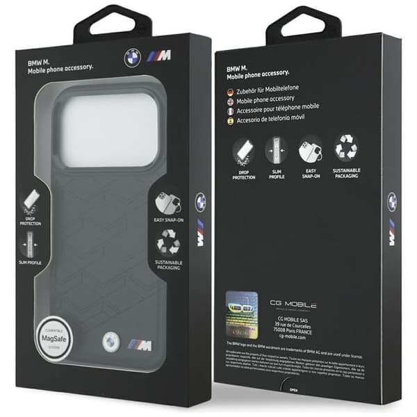 BMW telefontaske til iPhone 17 Pro MagSafe M Shape Logo - Sort Svart
