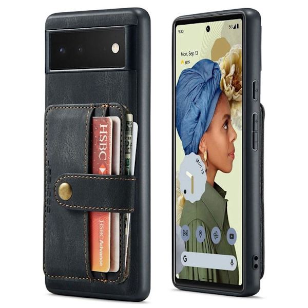 JEEHOOD Google Pixel 7 Skal Korthållare RFID - Svart Svart