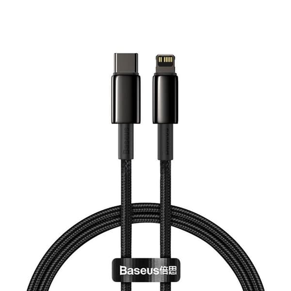 Baseus USB-C till Lightning kabel 20 W 1m Fast - Svart Svart