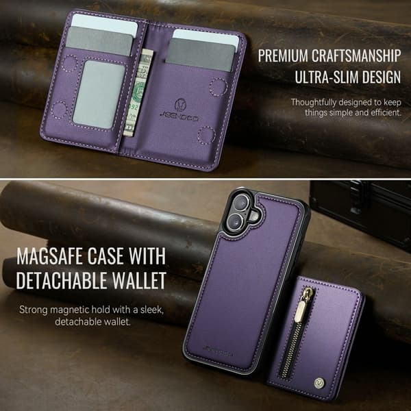 JEEHOOD J12 Mobilskal till iPhone 17 Magnetiskt Lila