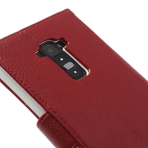 Embossed Plånboksväska till LG G Flex (Röd) Röd