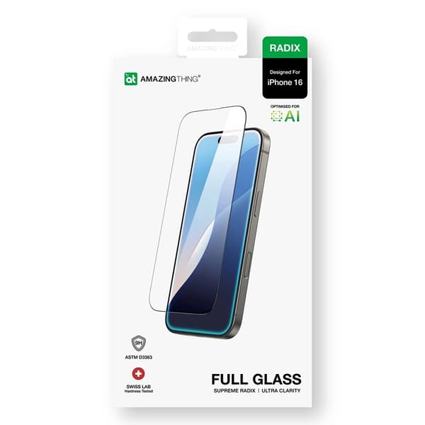 AmazingThing iPhone 16 Pro Härdat Glas Skärmskydd Radix Transparent