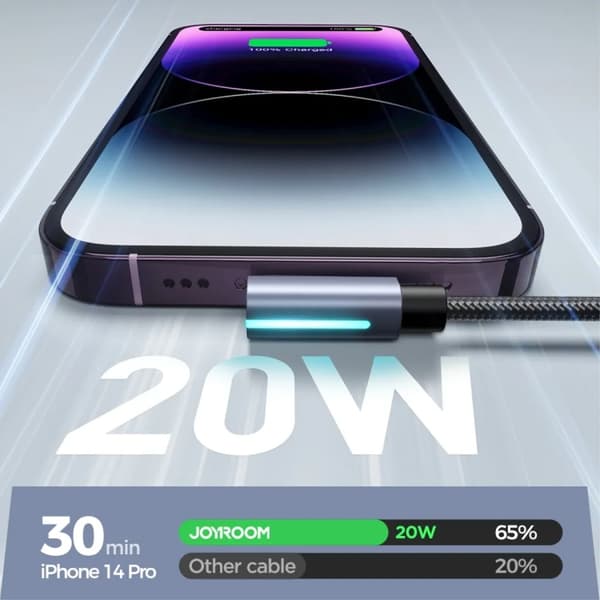 SiGN USB-C till Lightning -kaapelit 1,2 m 20 W - Musta Svart