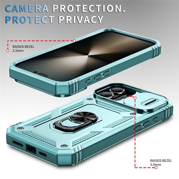 Mobilskal till iPhone 17 Slide Camshield Kickstand - Grön Grön