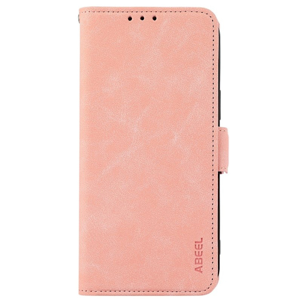 ABEEL iPhone 17 Plånboksfodral Konstläder Folio Ställ Rosa RFID Blocking