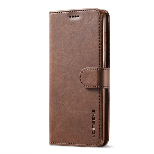 LC.IMEEKE Samsung Galaxy S21 Plånboksfodral i Konstläder - Brun