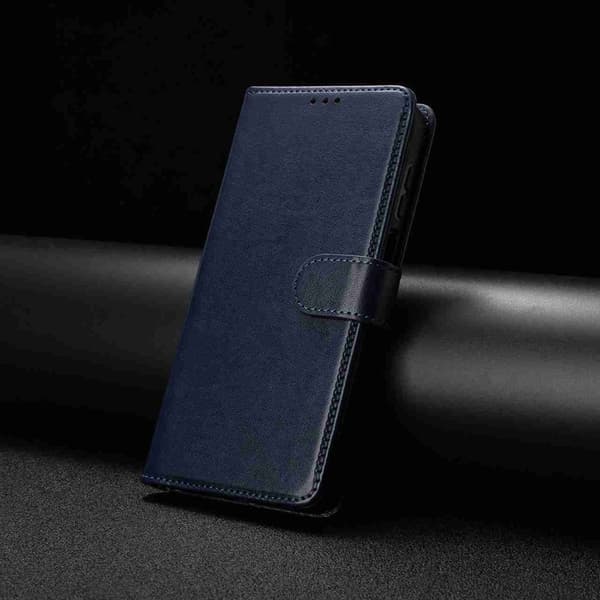Samsung Galaxy S26 Pro Plånboksfodral Konstläder Folio Flip - Blå