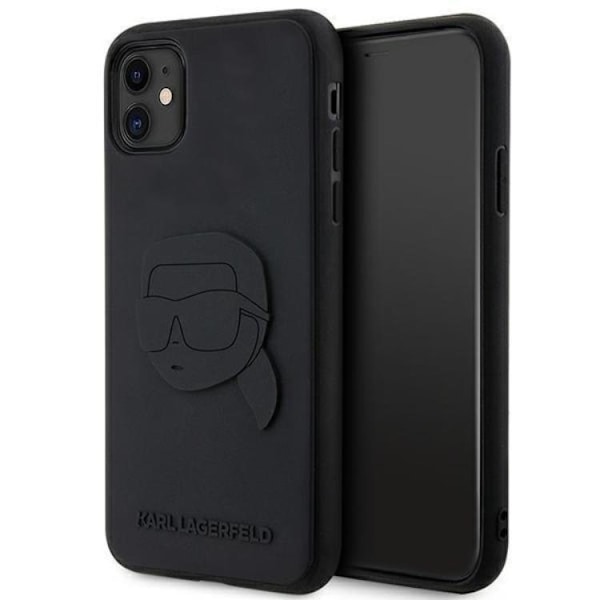 Karl Lagerfeld iPhone 11/XR Mobilskal Rubber Karl Head 3D Svart