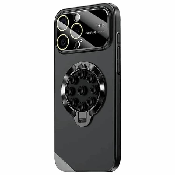 Mobilskal till iPhone 14 Pro Max Magsafe Sugkopphållare Kickstand Svart