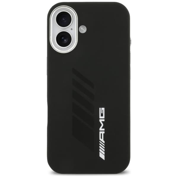 AMG telefontaske til iPhone 17 MagSafe silikone oversize rhombs - sort Svart