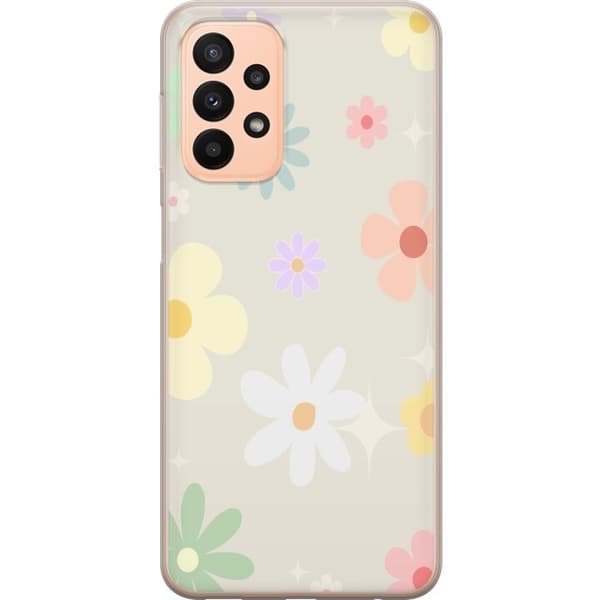 Mobilskal till Samsung Galaxy A23 5G med fejdande blommor