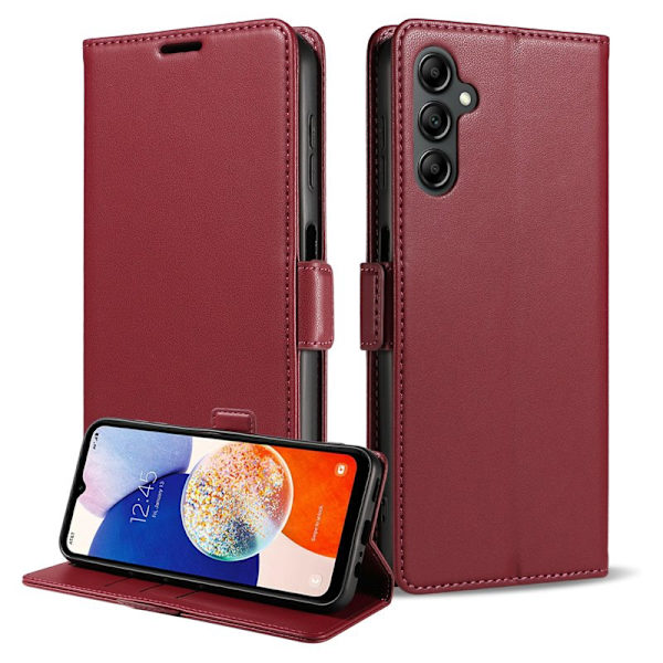 Plånboksfodral för Samsung Galaxy S26 Plus Magnetiskt RFID - Vinröd