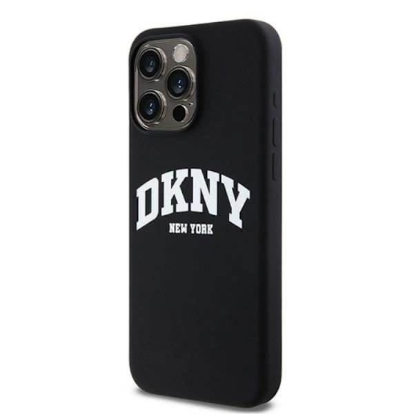 DKNY iPhone 13 Pro Max Mobilskal MagSafe Silikon Vit Logo Svart