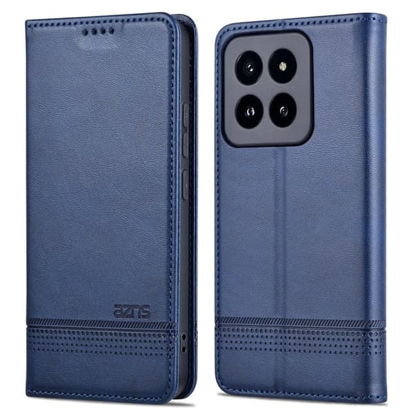 AZNS Xiaomi 14 Pro Plånboksfodral Magnetisk - Konstläder - Blå
