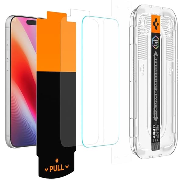 Spigen [2-Pack] Härdat Glas Skärmskydd För iPhone 18 Pro/17 Pro/17/16 Pro