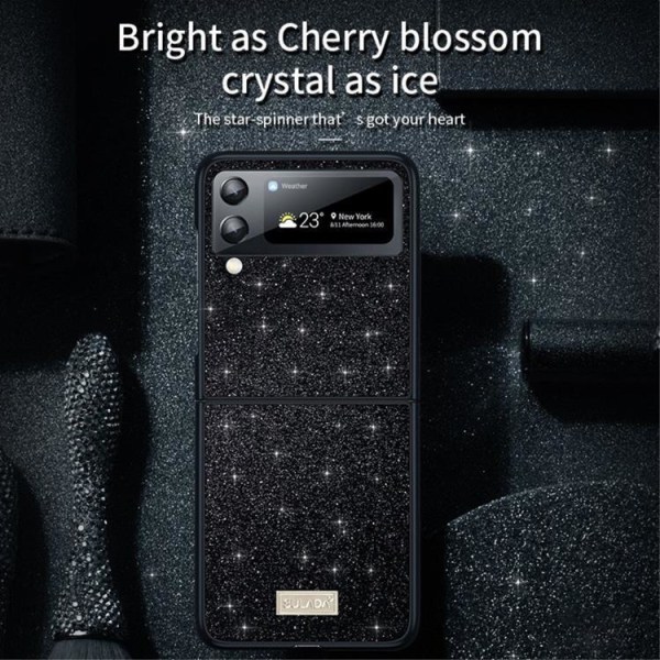 SULADA Galaxy Z Flip 4 Skal Glitter Sequins - Röd