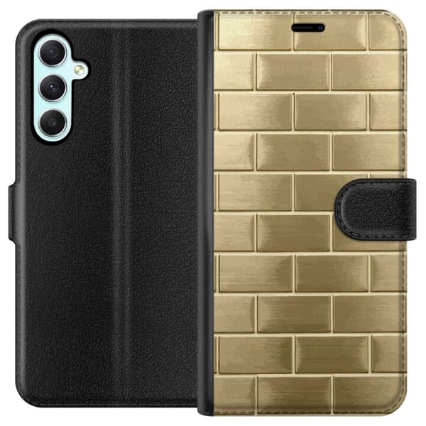 Plånboksfodral till Samsung Galaxy A34 med Gyllene Murstenar