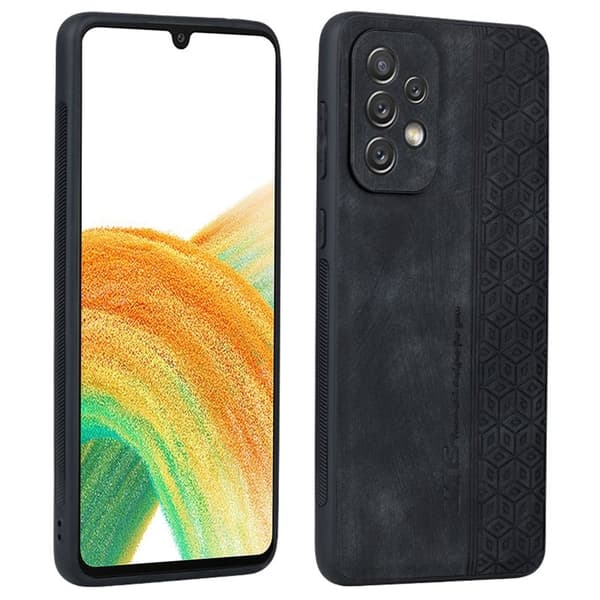 AZNS Samsung Galaxy A33 5G Plånboksfodral Konstläder - Svart