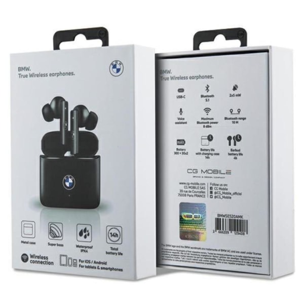 BMW TWS Bluetooth trådløse hovedtelefoner Signature - Sort
