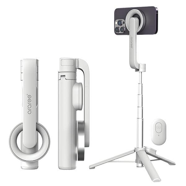 Araree Selfiestick MagSafe Tripod Bluetooth Magfie Pod - Vit Vit