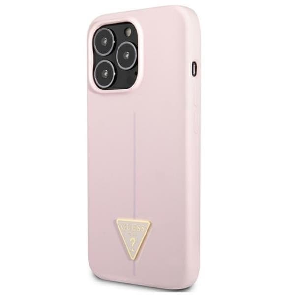 Guess iPhone 13 Pro Max Skal Silicone Triangle - Lila Lila