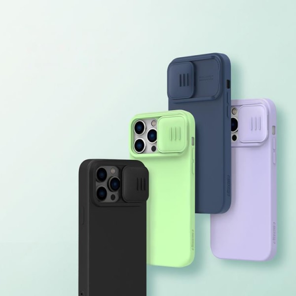 Nillkin iPhone 14 Pro Case Magsafe CamShield Silicone - vihreä