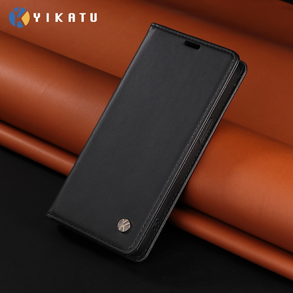 YIKATU OnePlus 15 5G Plånboksfodral Closure Konstläder Svart
