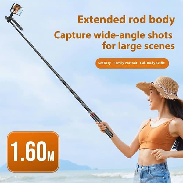 Bärbar Selfiestick Bluetooth med Enkel V1 Fill Light P185mini