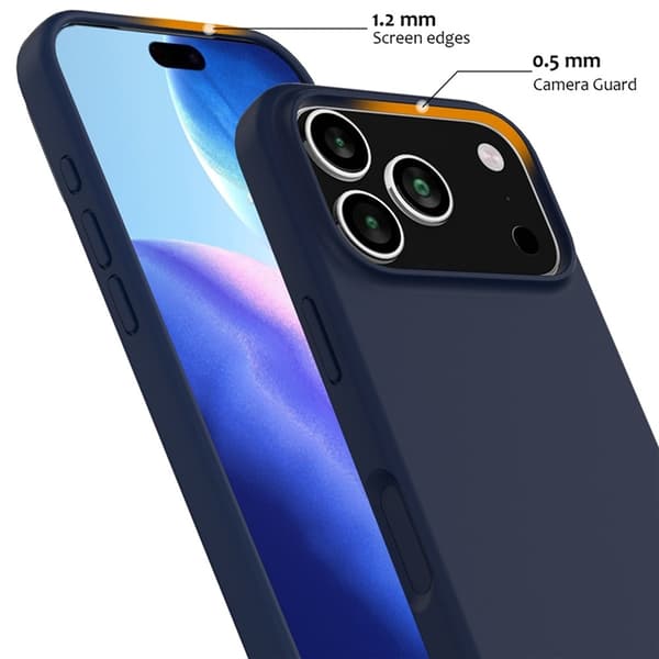 Mobilskal till iPhone 17 Pro Max MagSafe Silikon Anti-Drop - Blå Blå