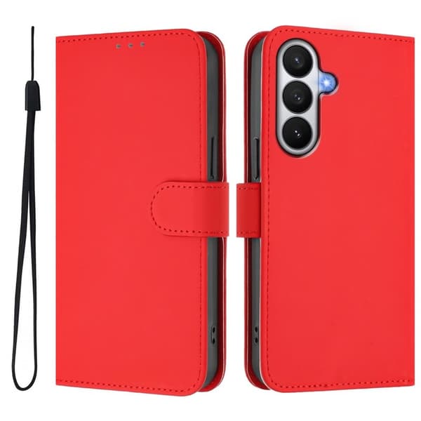 Samsung Galaxy S26/S26 Pro Plånboksfodral Konstläder - Klarröd