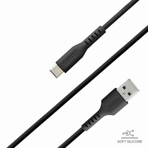 SBS USB-A - USB-C Kabel 1.5m - Svart Svart