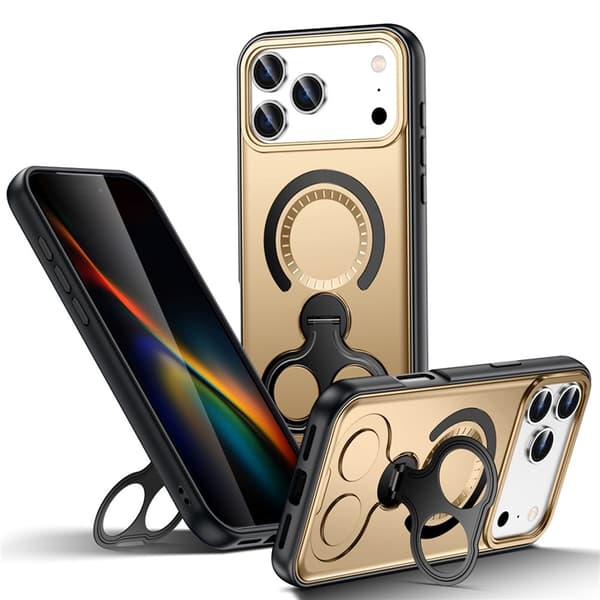 Mobilskal till iPhone 17 Pro Max MagSafe Dual Hole Kickstand - Guld Guld