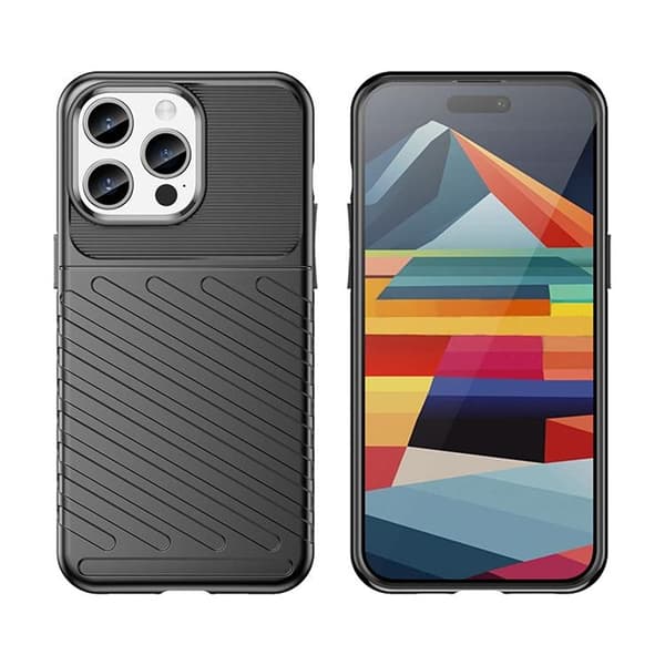 iPhone 15 Pro -kännykkäkuori Thunder Armored - Musta Black