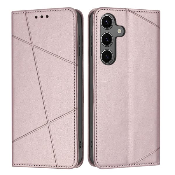 Plånboksfodral för Samsung Galaxy S26 Plus Konstläder Stativ - Roséguld