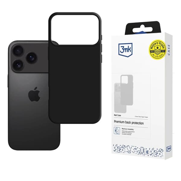 3mk Telefontaske til iPhone 17 Pro Matte - Sort Svart