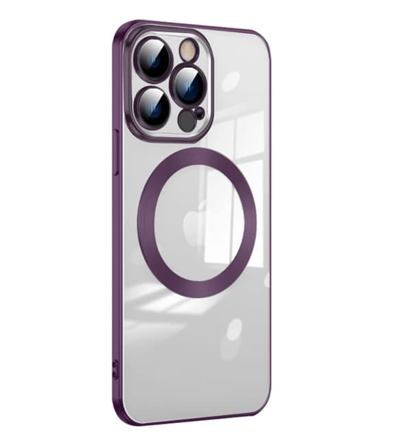 iPhone 14 Pro Max Skal Magsafe Electroplating Magnetic - Lila Lila