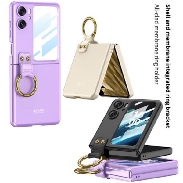 Oppo Find N2 Flip Mobilskal Ringhållare Kickstand - Lila