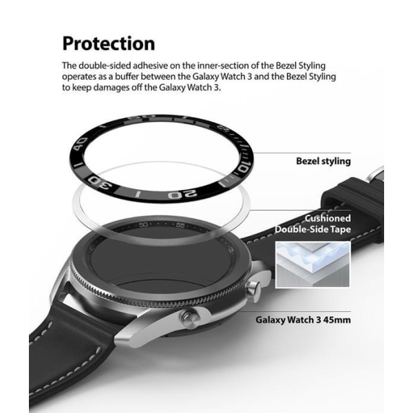 Ringke Bezel Styling Skal Galaxy Watch 3 45mm - Svart Svart