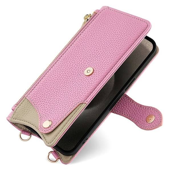 OnePlus 15 5G Plånboksfodral Irregular Tail Style Konstläder Rosa