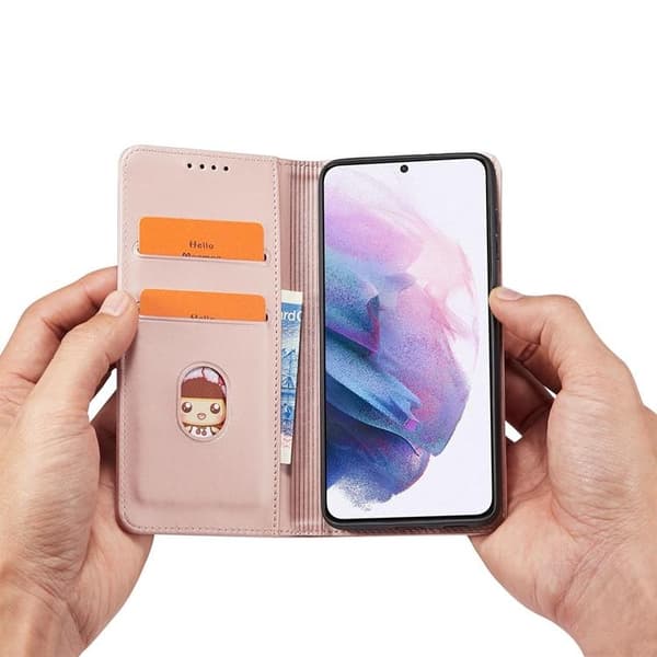 Galaxy S22 Plus Plånboksfodral Magnet Stand - Rosa Rosa